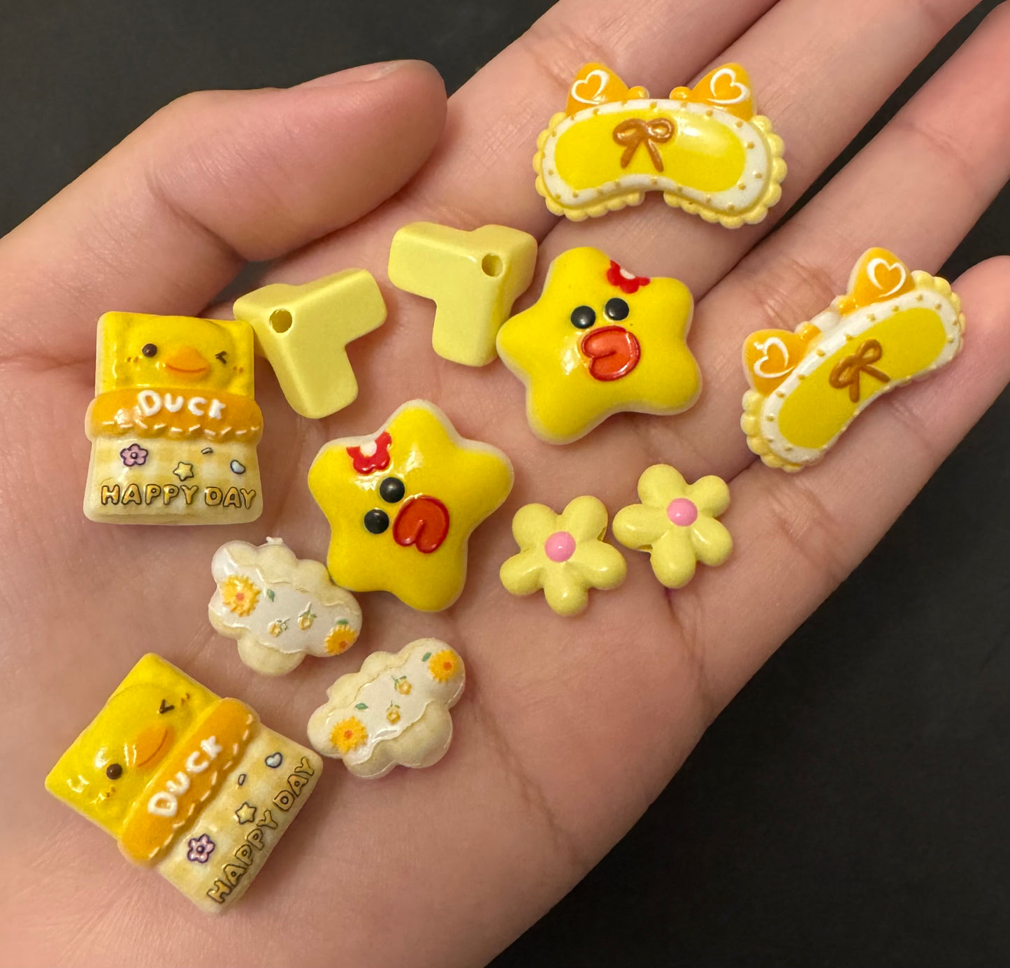 Yellow Mix Beads (12pcs)
