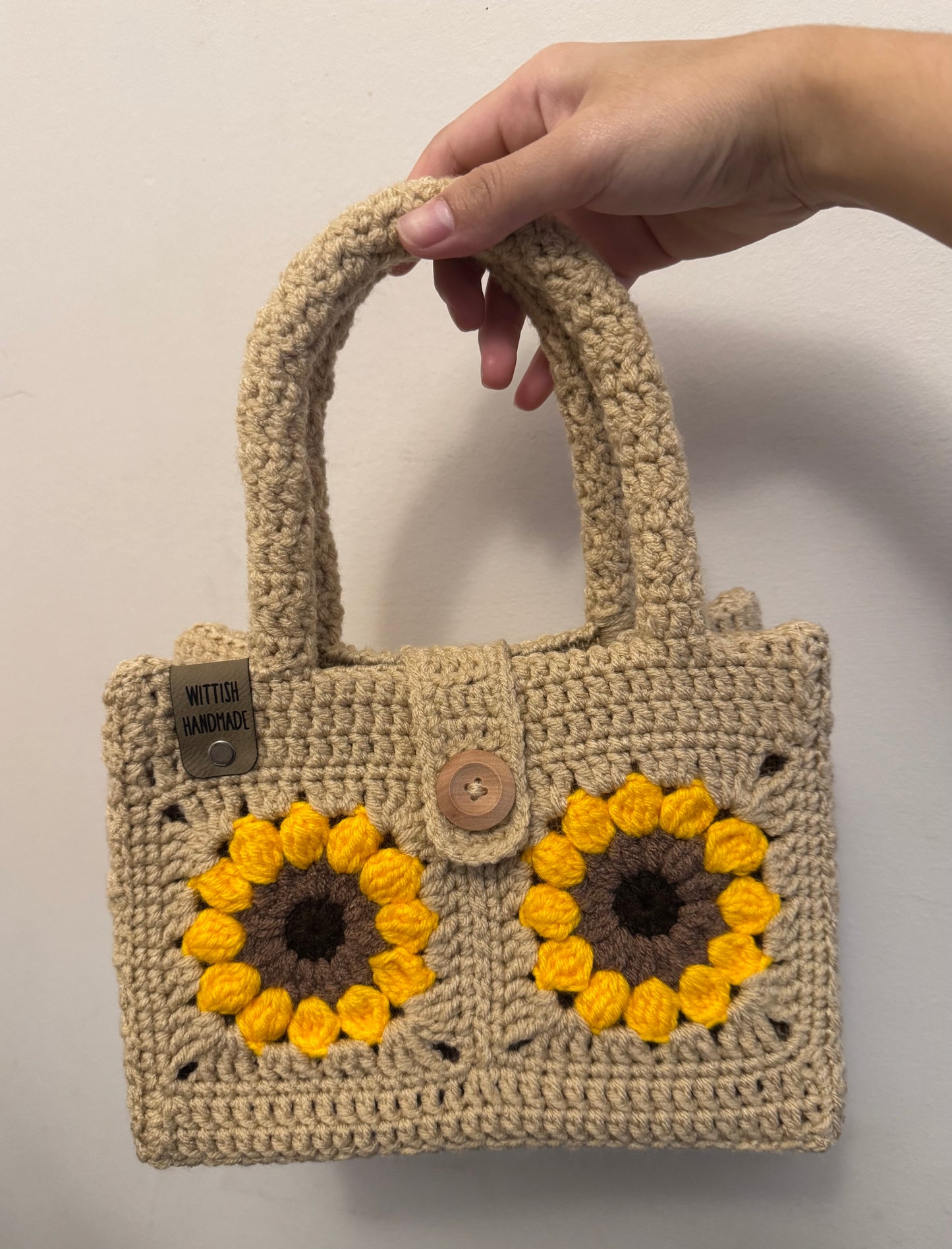 Crochet on Jute bag (details in description)