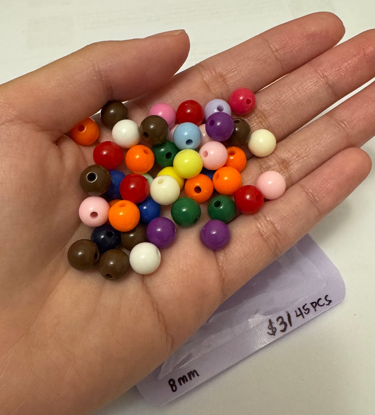 Round beads, Random colors