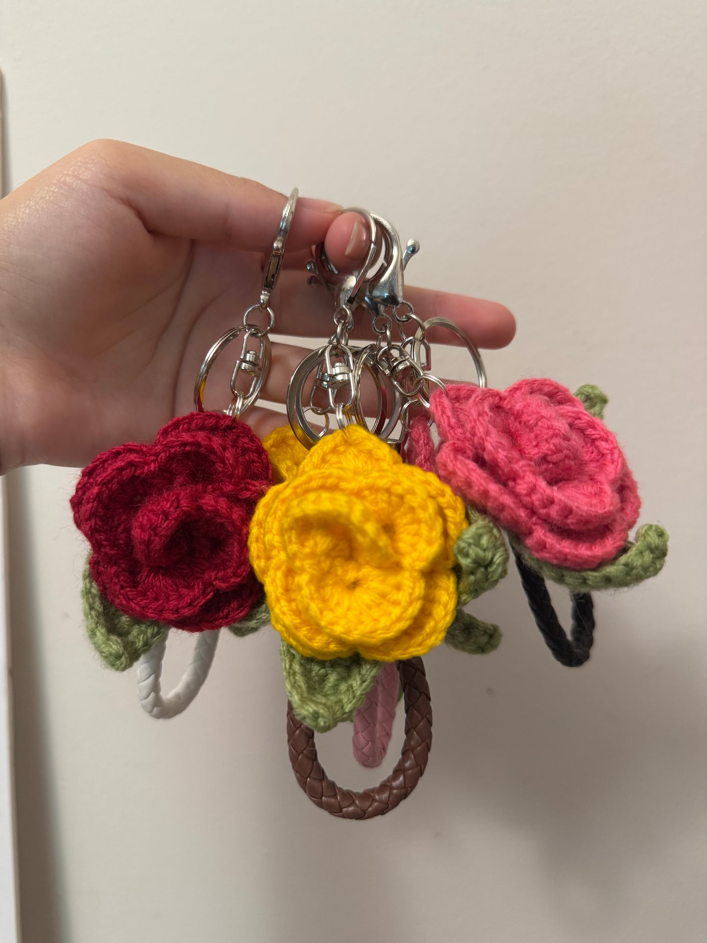Crochet Flower Bag charm/keychain(Click for more colors)
