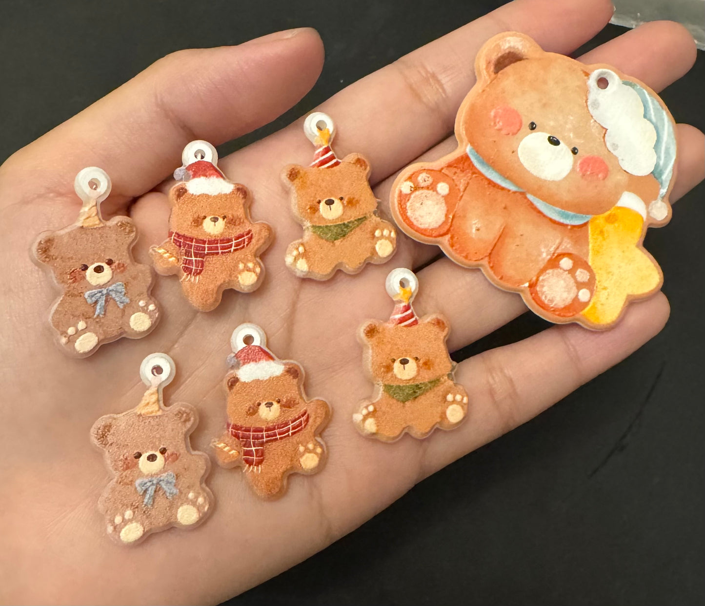 Bear Mix Pendant/Tag (7pcs)