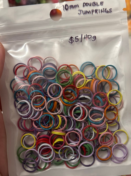 10mm Colored Double Jumprings(40g)