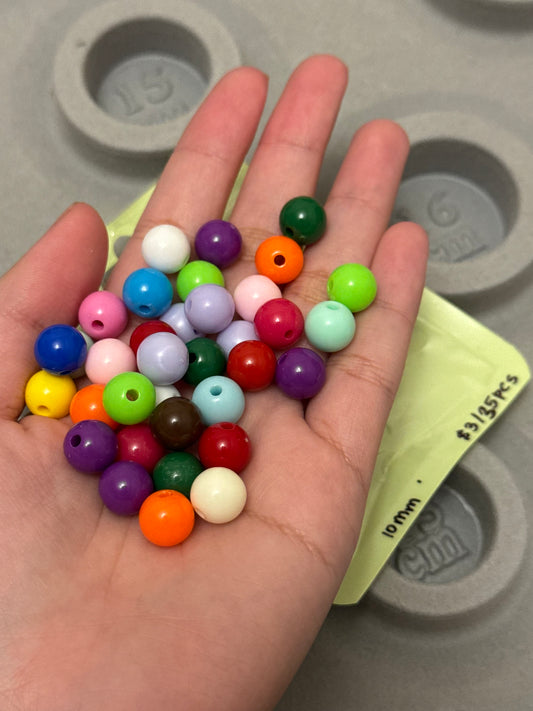 Round beads, Random colors