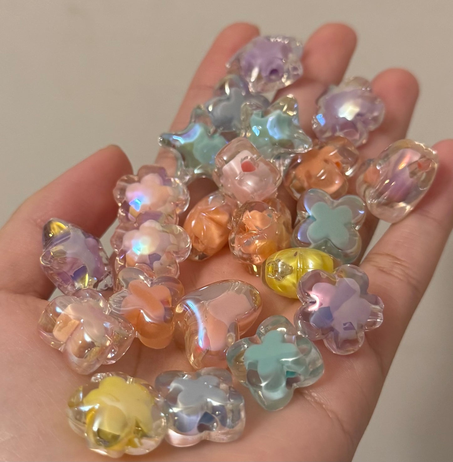 Double layer beads (20pcs)