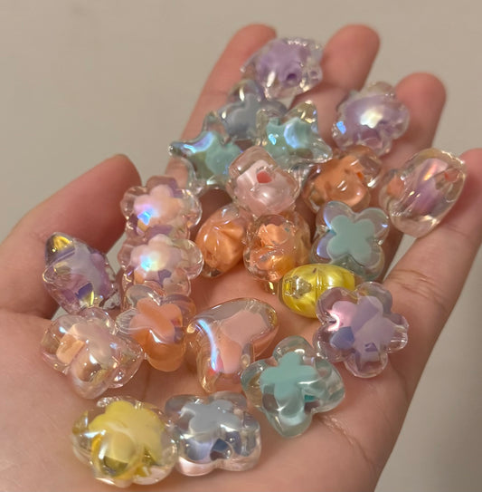 Double layer beads (20pcs)