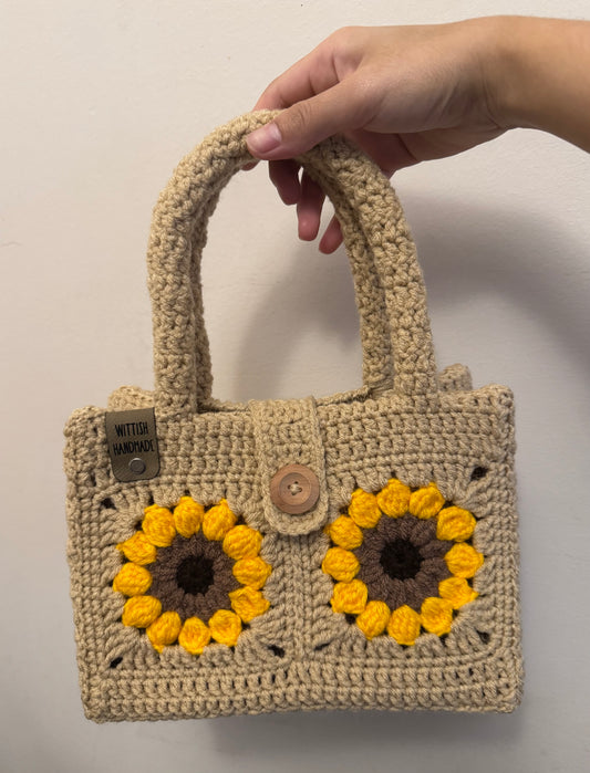 Crochet on Jute bag (details in description)