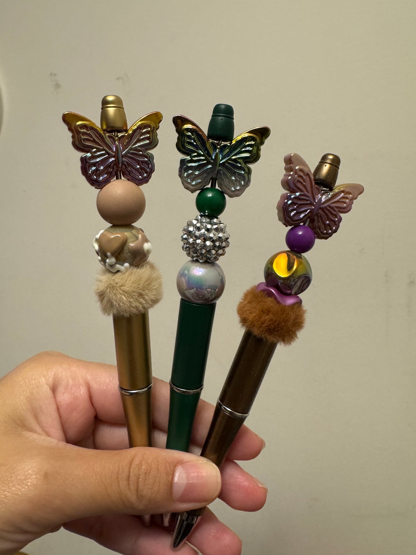 Butterfly beaded pens