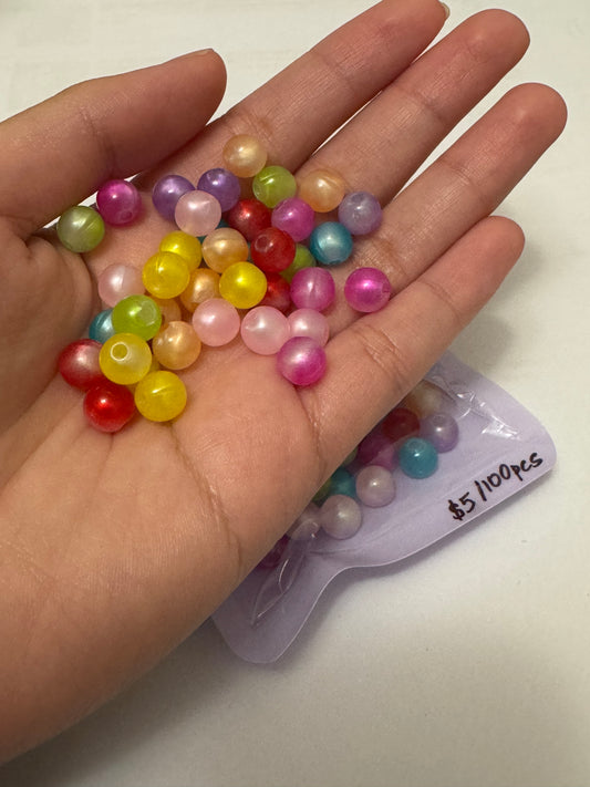 Round beads (Random colors - 100 pcs)