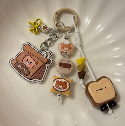 Toast bread Bag charm
