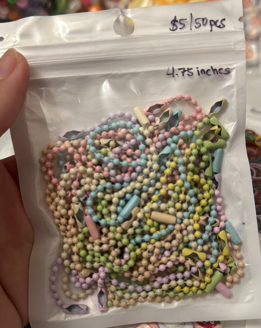 Pastel Ball Chain (50pcs)