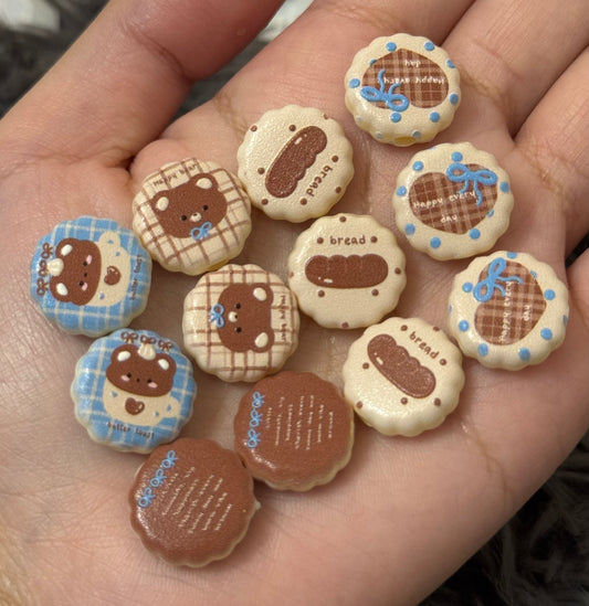 Round cookie beads 12pcs