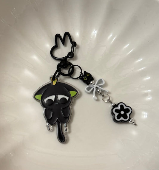 Black cat bag charm