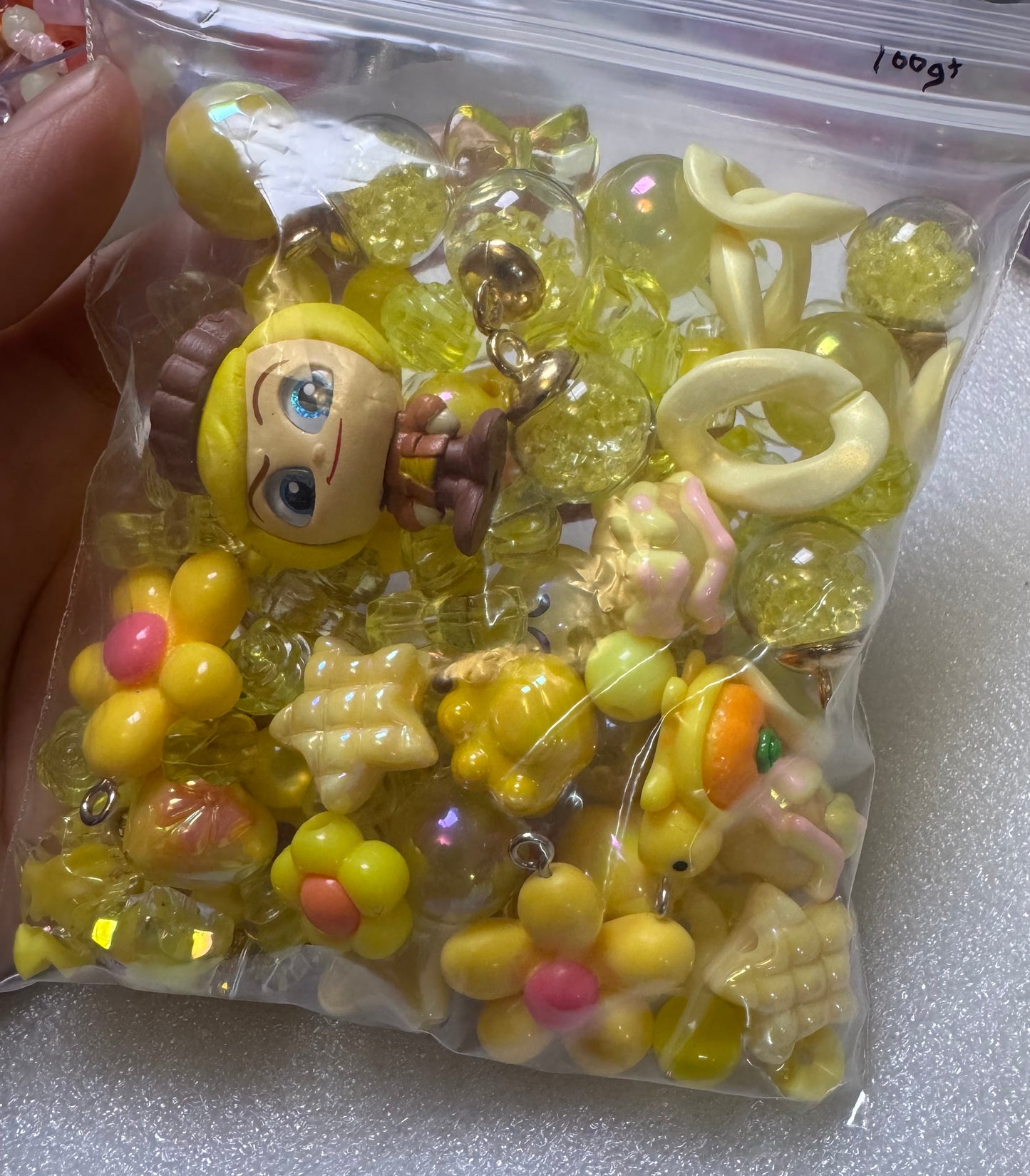 Mix Beads, Charms and Pen toppers (Destash) 100g