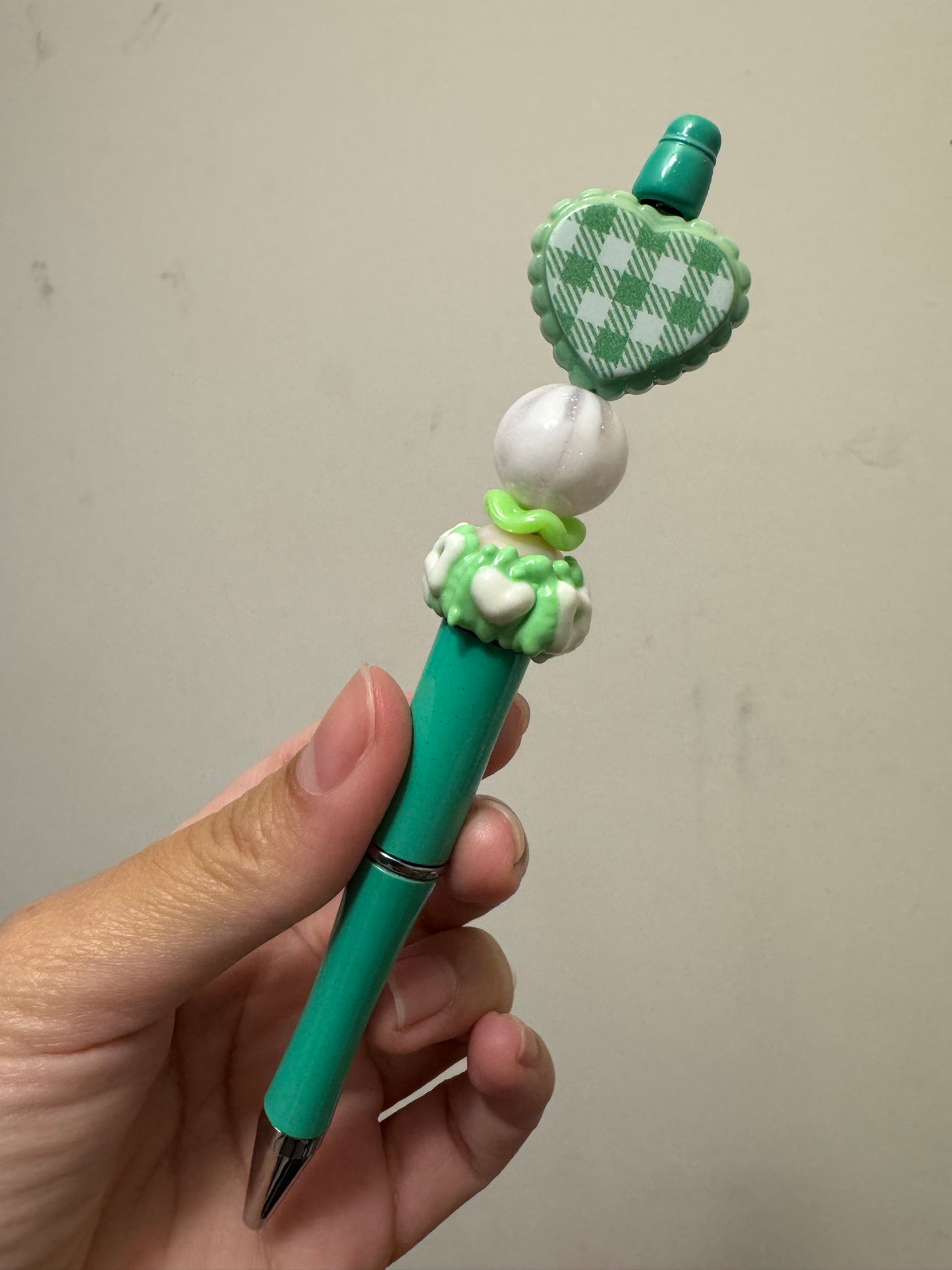 Plaid Heart beaded pens (Click here to choose design)