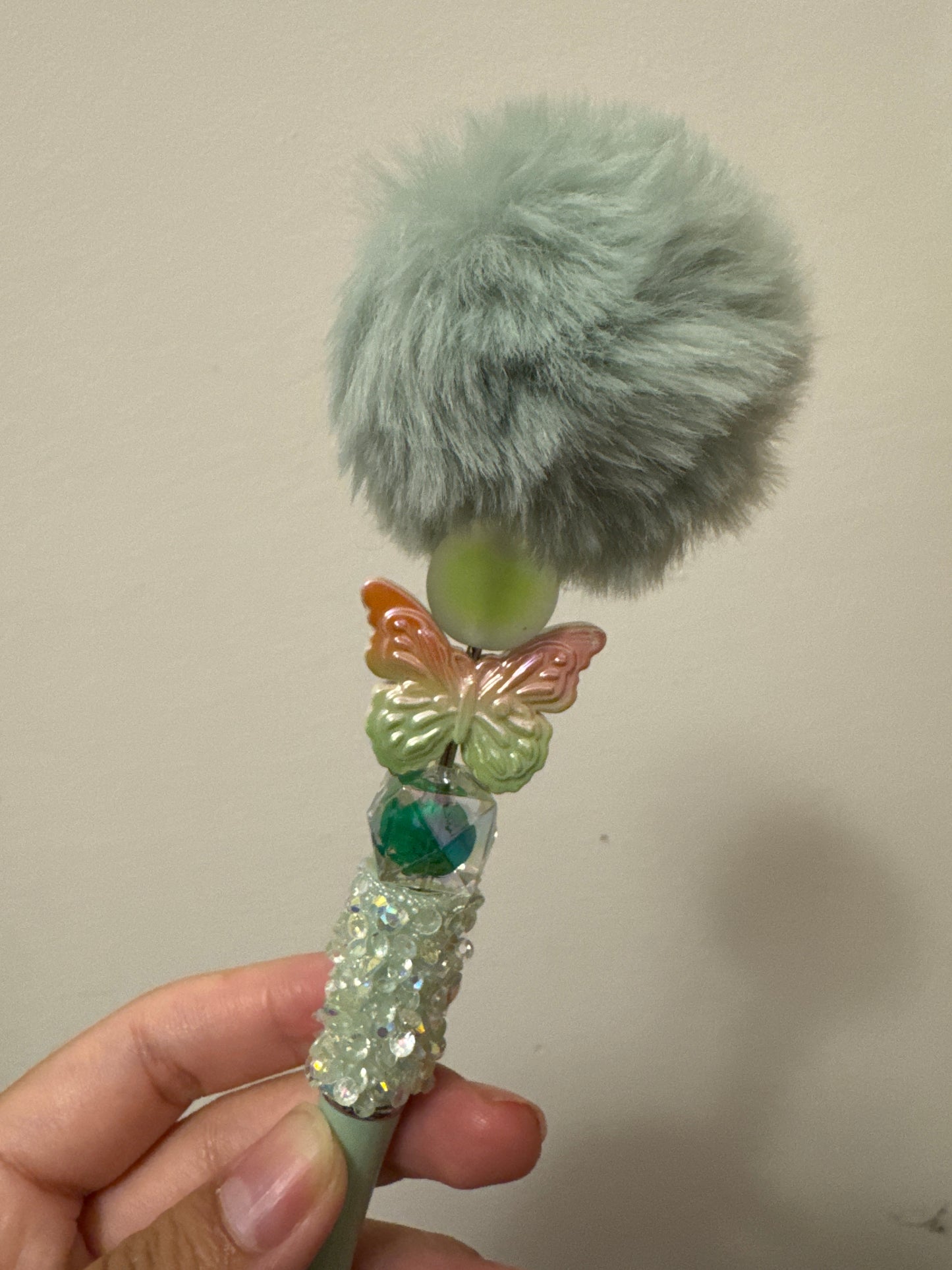 POMPOM AND BUTTERFLY PEN (Click here for more)