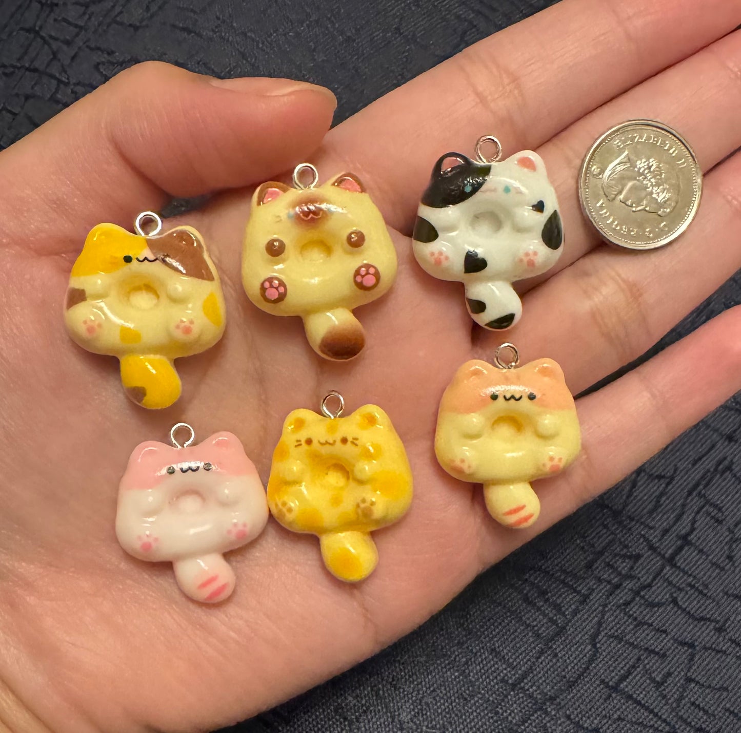 6 pcs Cat Charm
