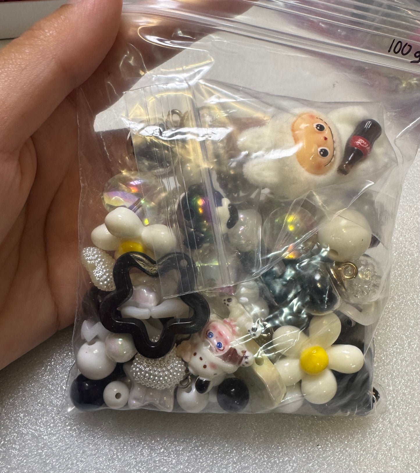 Mix Beads, Charms and Pen toppers (Destash) 100g