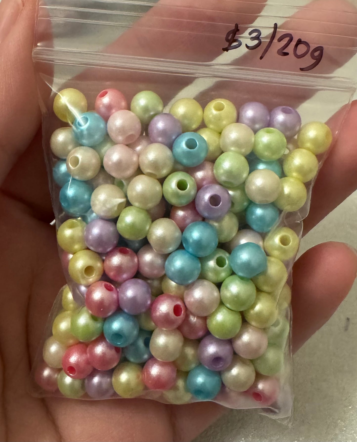 6mm round beads (20g)
