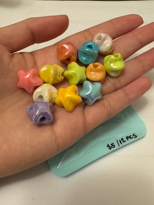Small star ( 12pcs- Random colors)